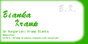 bianka kramp business card